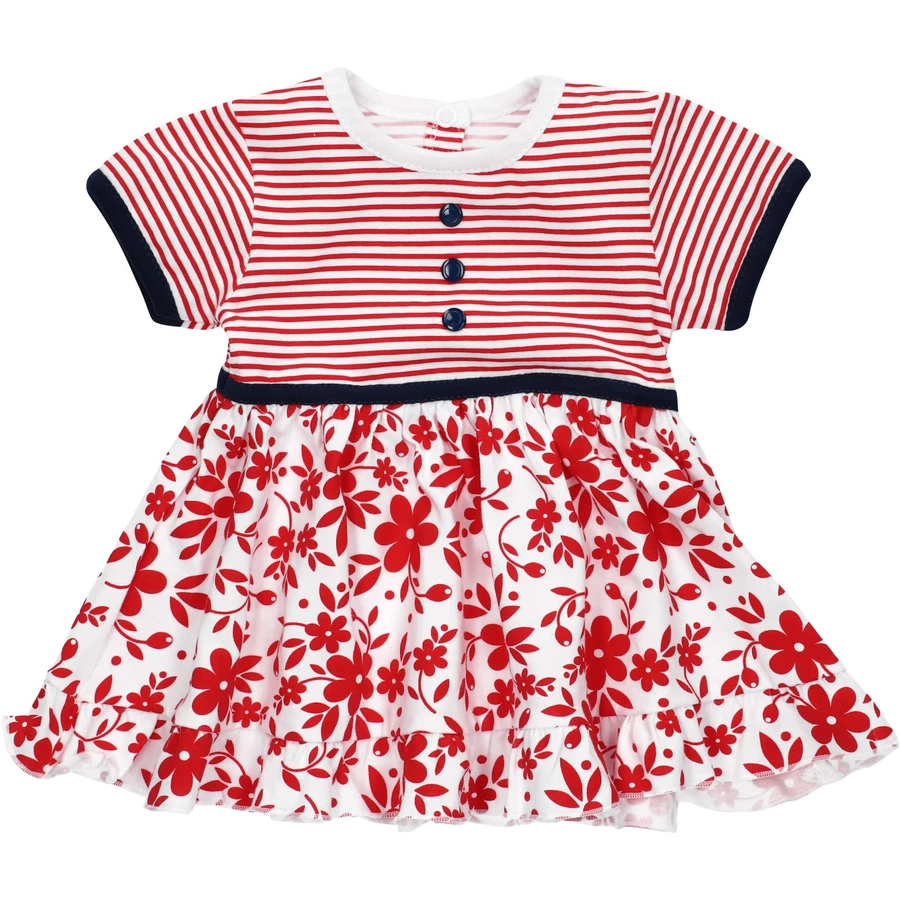 Baby Sweets 3tlg Set Kleid + Shorts + Mütze Lieblingsstücke Kleider rot weiß