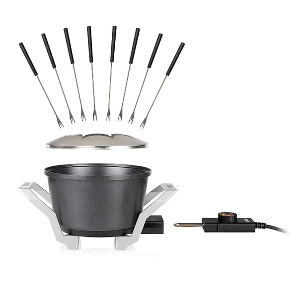 Set appareils à raclette avec pierre à cuire et à fondue 8 personnes P