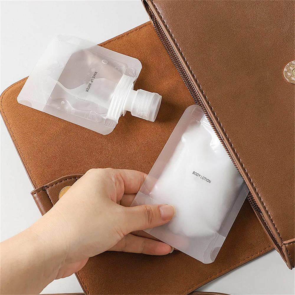 (100ml) Befüllbarer Reise Kosmetik Beutel Leere Flüssigkeits Quetschbeutel Tasche - Transparent