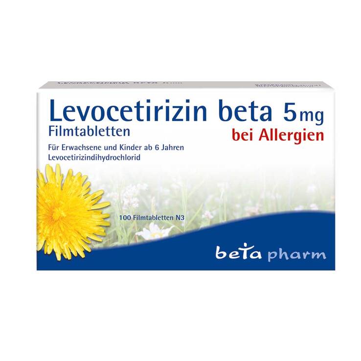 Levocetirizin beta 5 mg Filmtabletten, 100 St