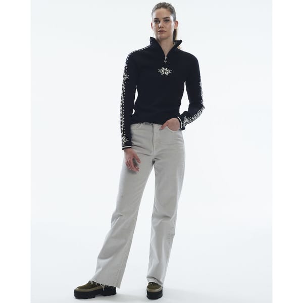 Pull DALE OF NORWAY GEILO F SWEATER BLACK OFFWHITE