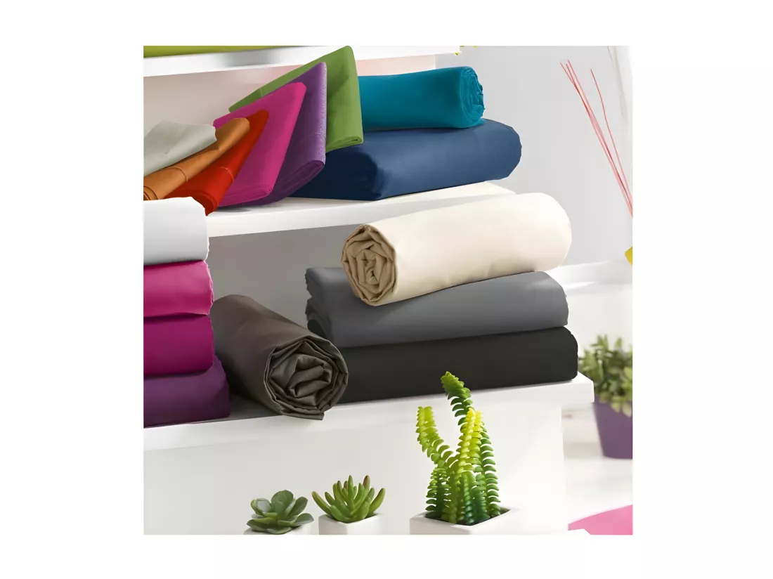 Lot de 2 Draps housse lit bébé 60 x 120 cm / 100% coton / 57 fils/cm²
