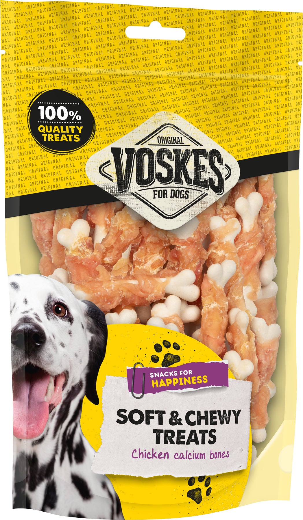 Voskes hondensnoepjes Soft & Chewy Treats calcium botjes 400 g