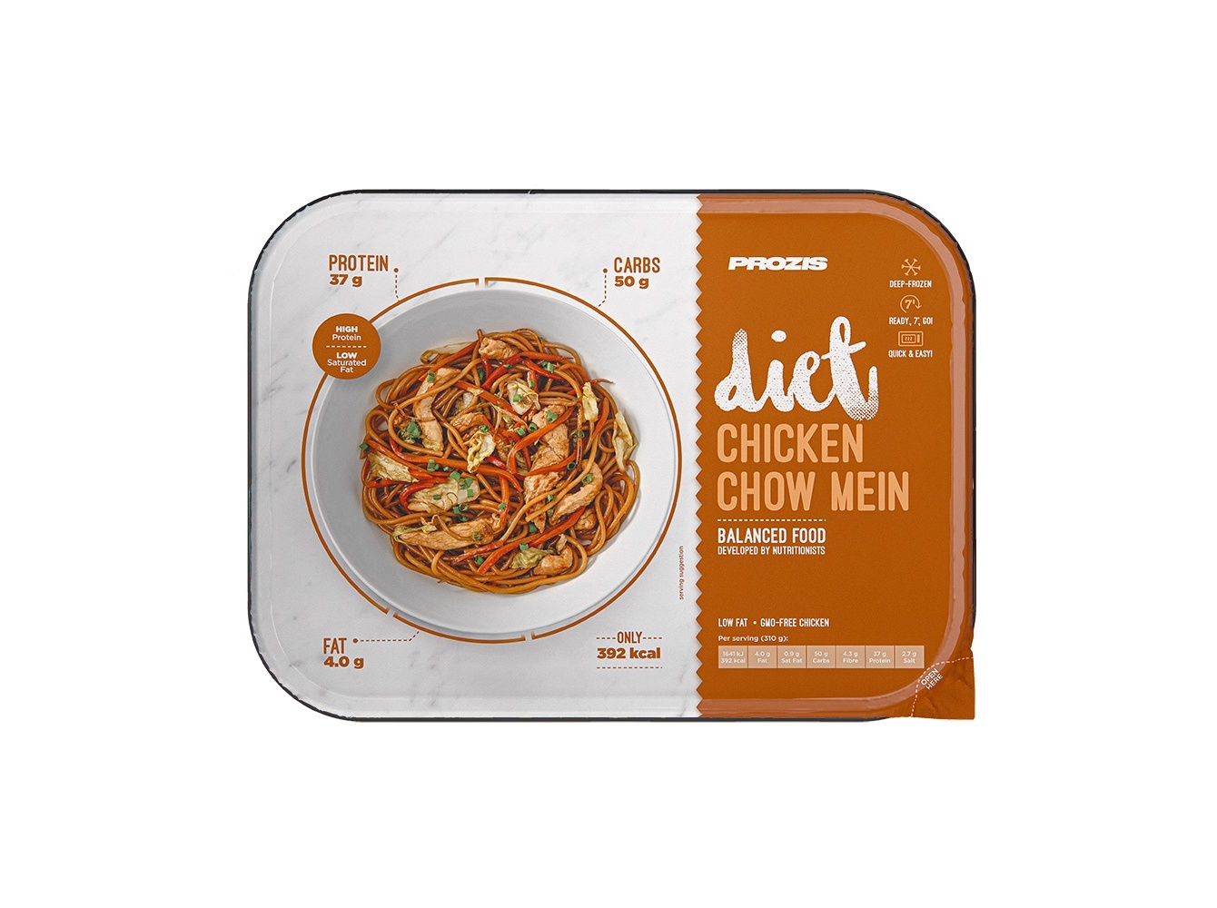 REFEIÇÃO PROZIS DIET FRANGO CHOW MEIN 310G