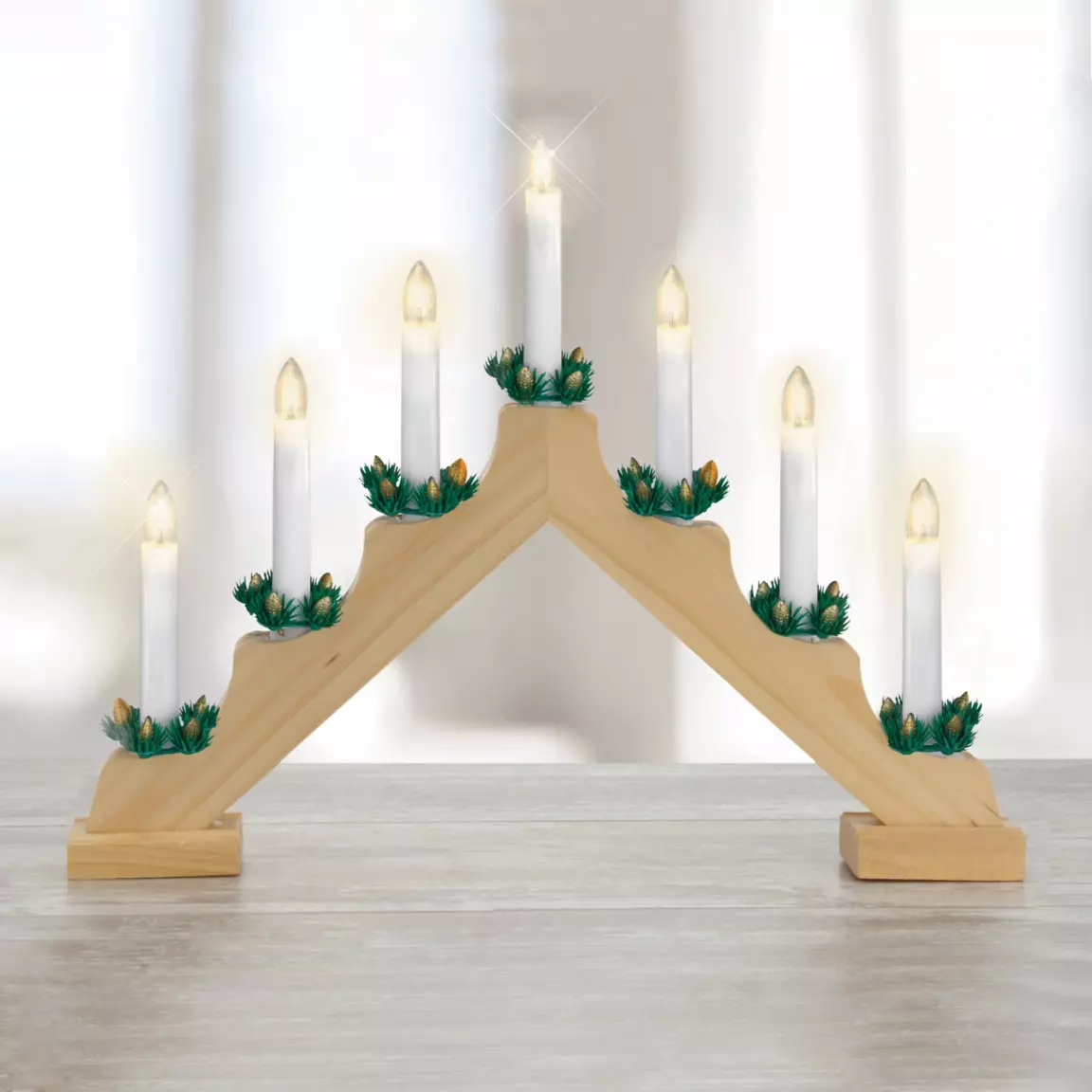 Chandelier lumineux Minuteur Naturel