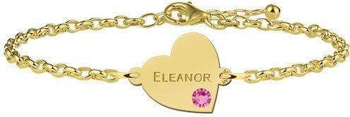 Gouden armband met hartje en steentje Names4ever