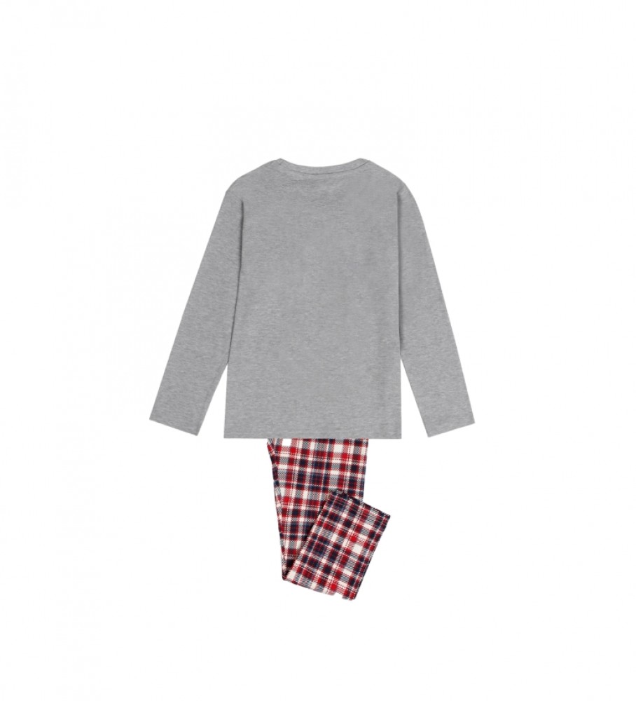 Pijama de manga comprida Aznar Innova Cute Snoopy cinza