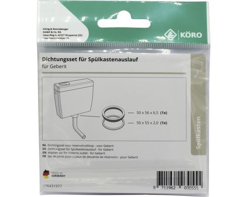 Afdichting 50 x 56 x 6,5 mm voor Geberit spoelbak