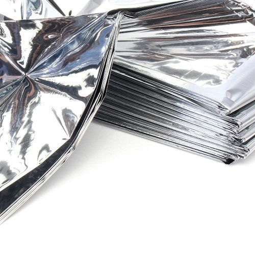 (210x140cm) Notfall Rettungsdecke Survival Erste Hilfe Thermo Decke - Silber