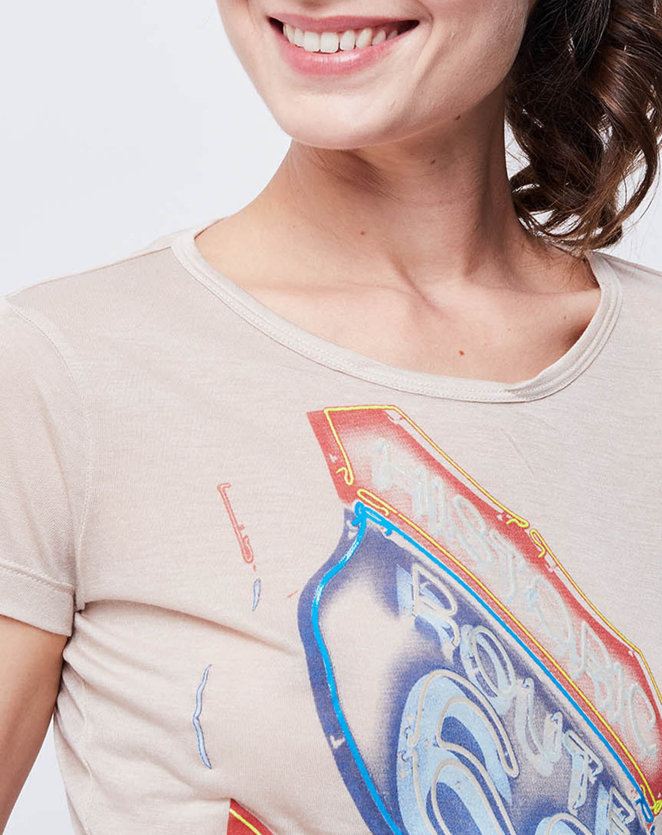 John Galliano T-Shirt Imprimé beige