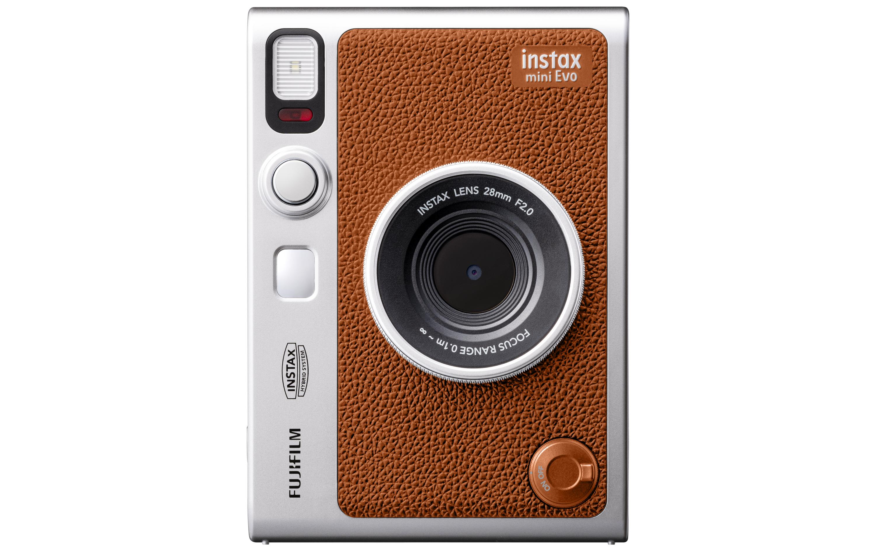 Fotokamera Instax Mini Evo Braun<br>Sofortbildkamera für ein einzigartiges Erlebnis