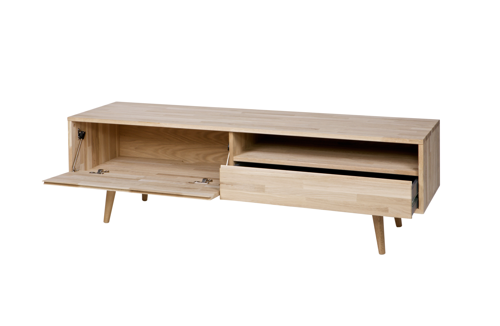 WOOOD TV meubel Tygo 150 cm Tygo Tv meubel - Eikenhout - Onbehandeld