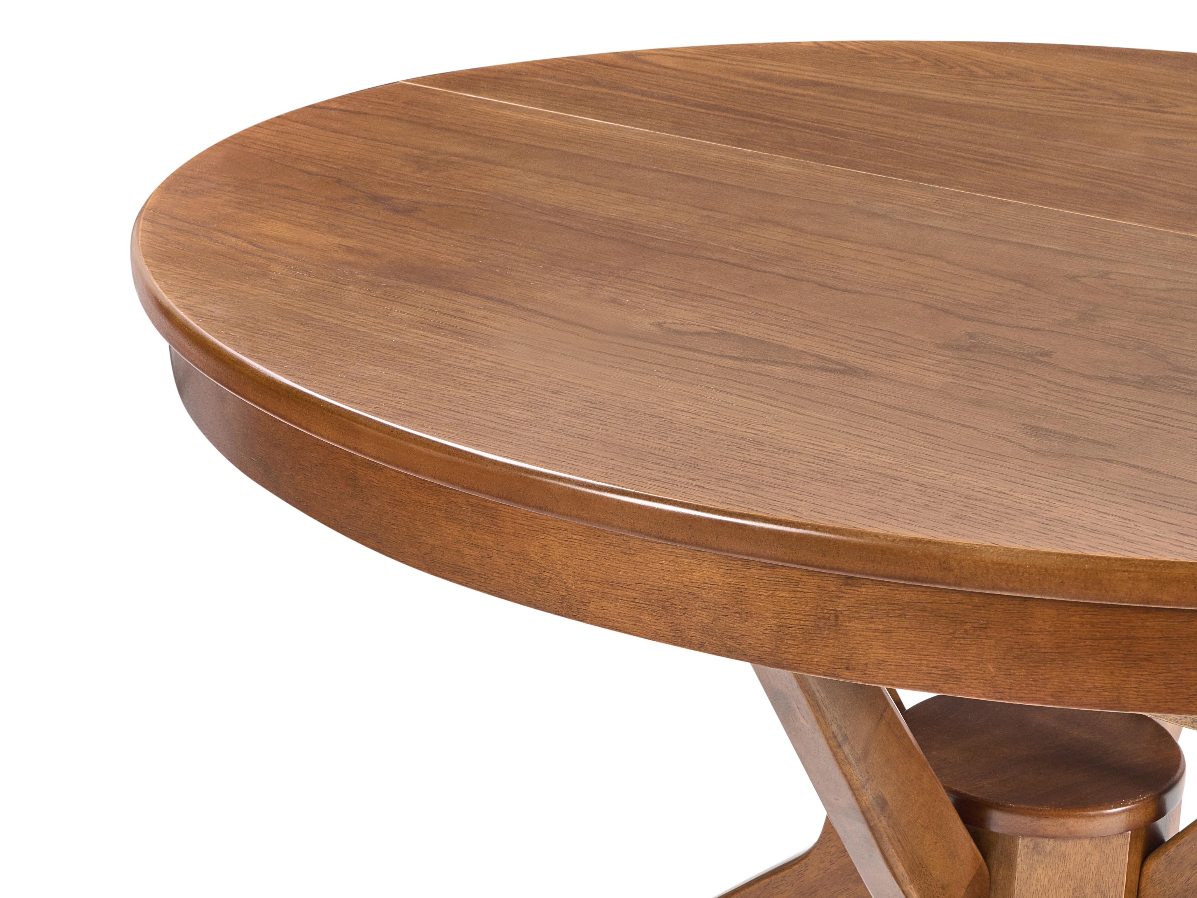 Eettafel uitschuifbaar TYMIS Donker eikenhout 107 cm 107/137 cm