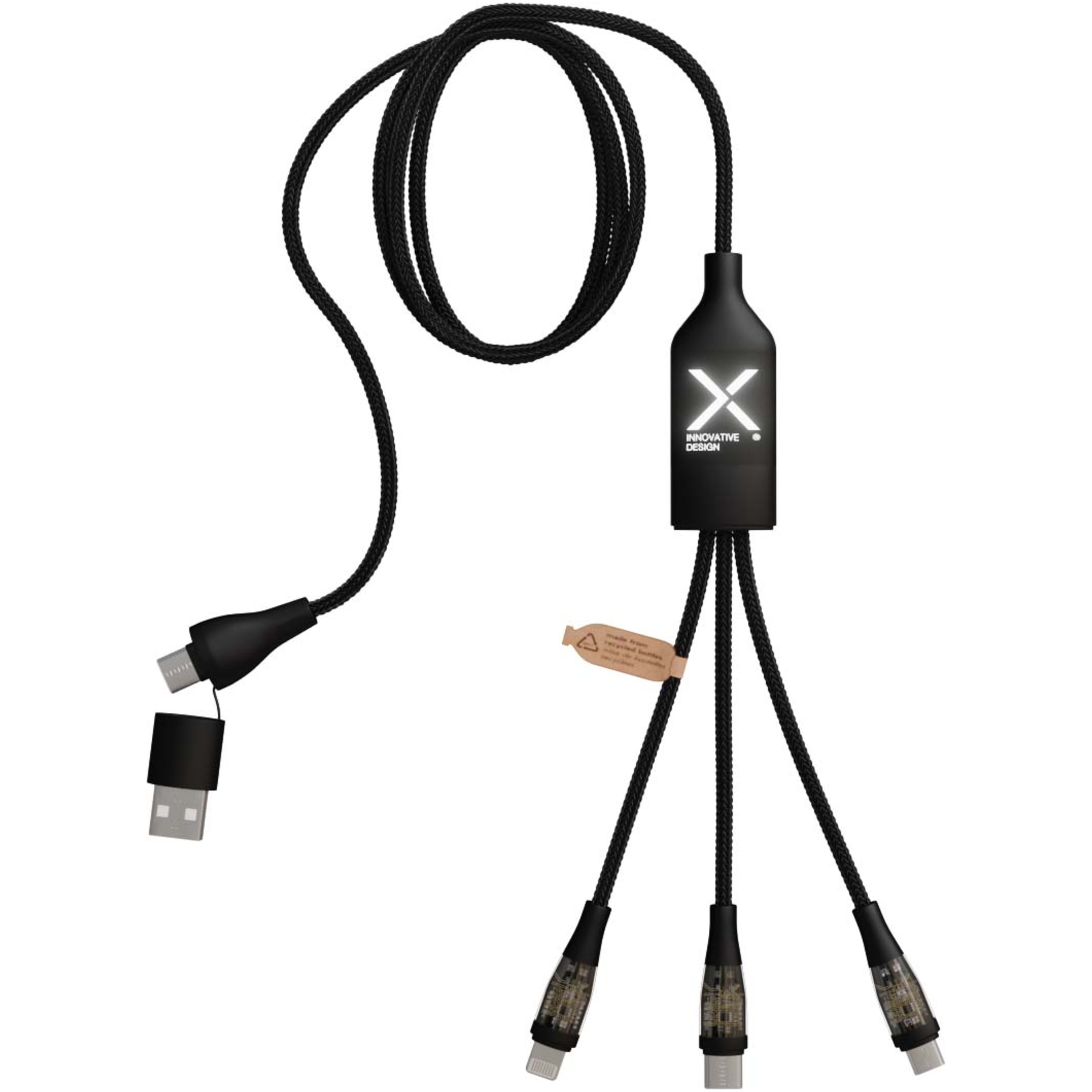 SCX.design 2PX162 - SCX.design C50 Câble de charge rapide 5-en-1 100W/5A avec affichage numérique