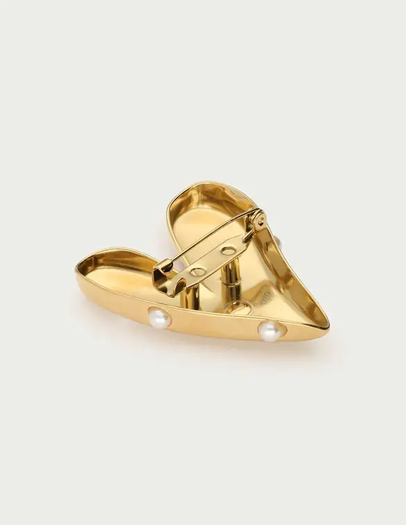 My Jewellery Pearl heart broche MJ13587