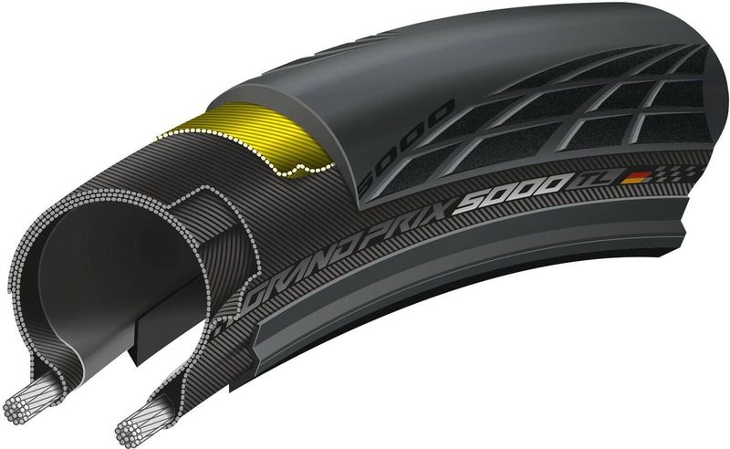 Continental - Grand Prix 5000 - Buitenband - Zwart - Vouwbaar - Geschikt voor E-bike