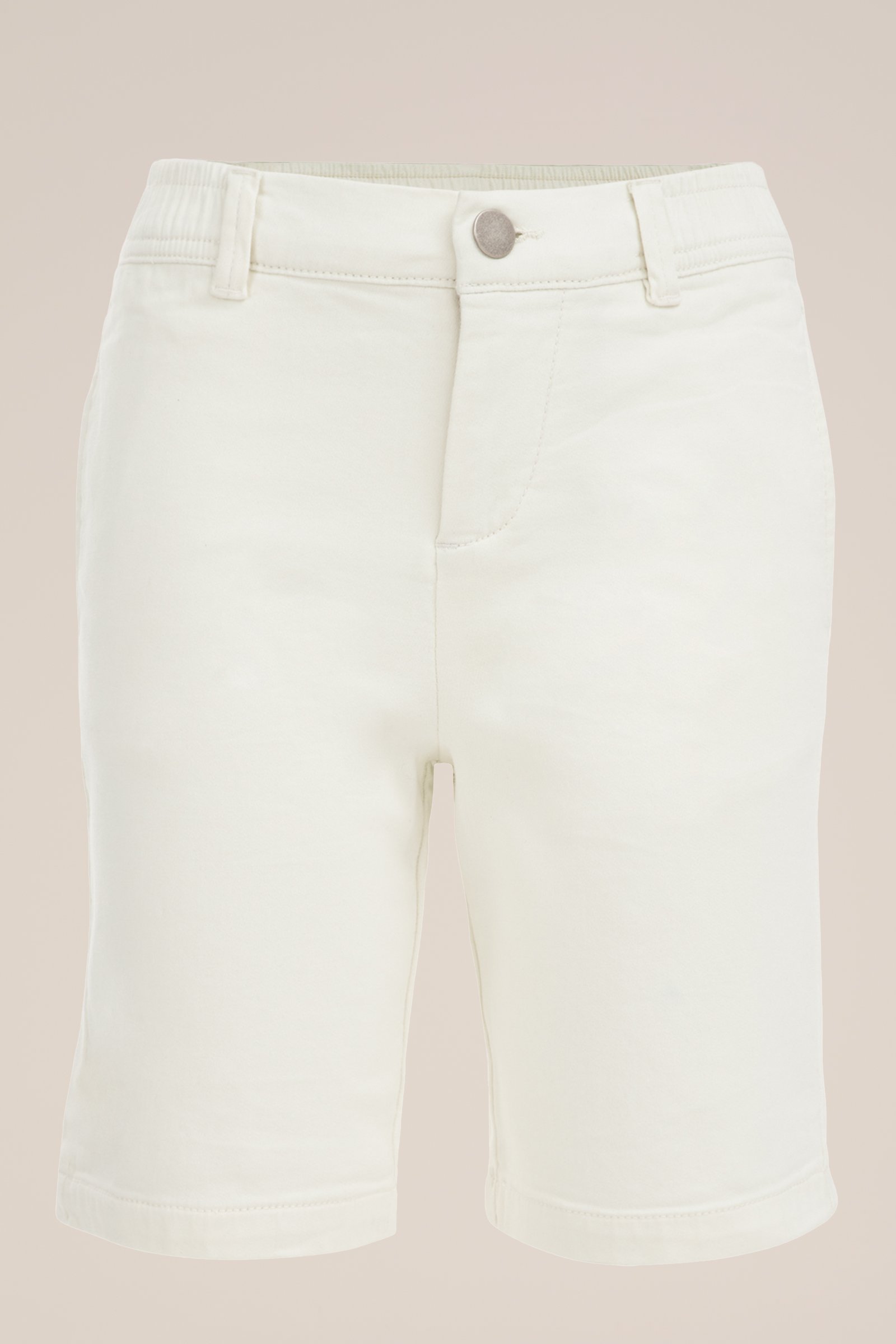 Jongens regular fit chinoshort met stretch WE Fashion Gebroken wit