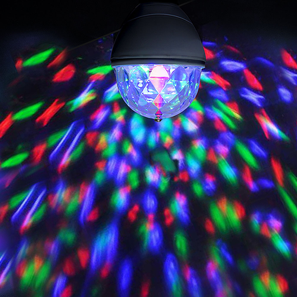 (3W) E27 LED Discokugel Glühbirne 360° Rotierendes RGB Partylicht (12.361-42) - Bunt