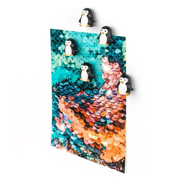 (6er Set) 3D Magnet Deko Notizmagnet für Whiteboard   Kühlschrank (FA4620) - Pinguin