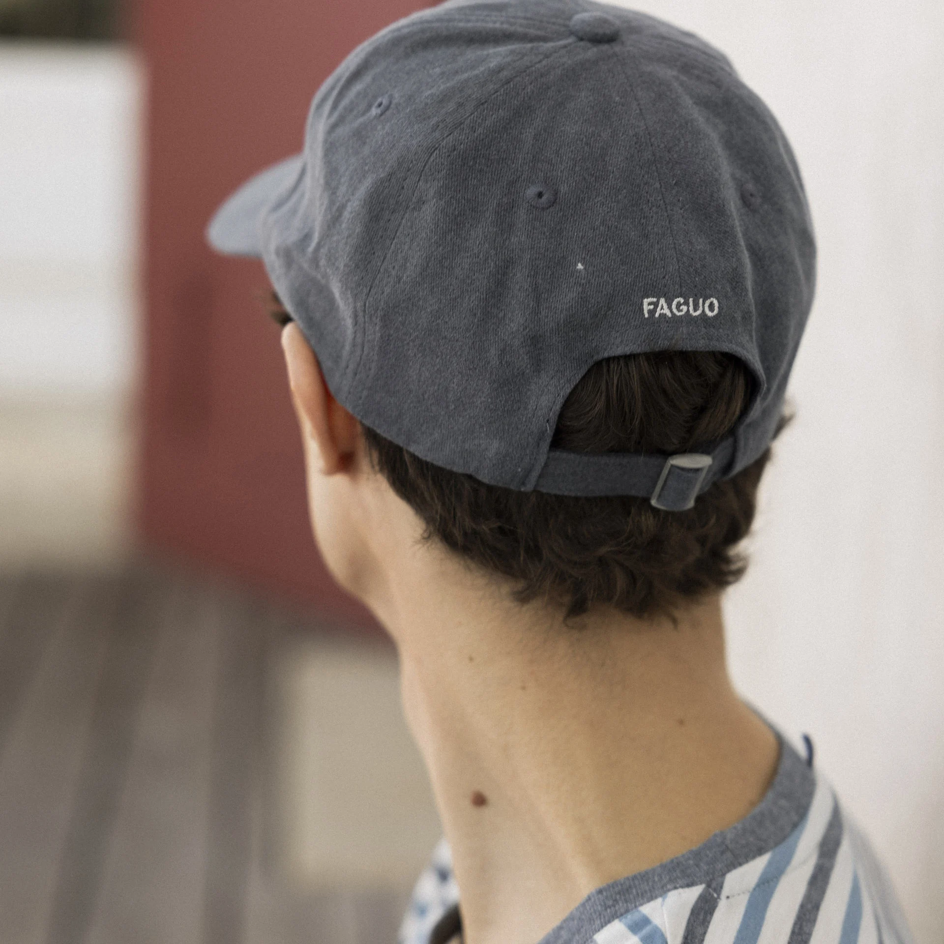 Casquette bleue coton - modèle cap