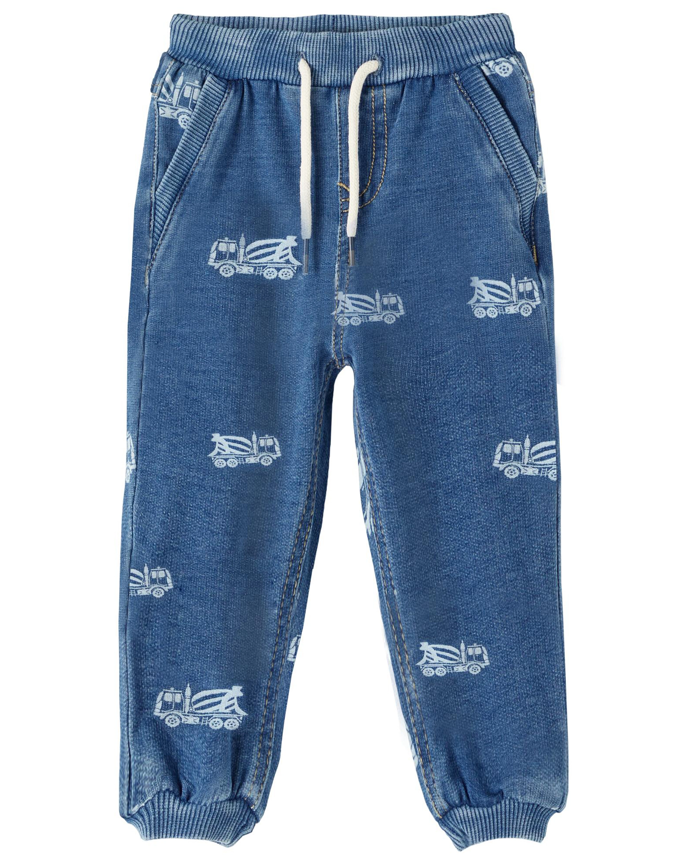 Sweathose NMMBEN BAGGY AOP in medium blue