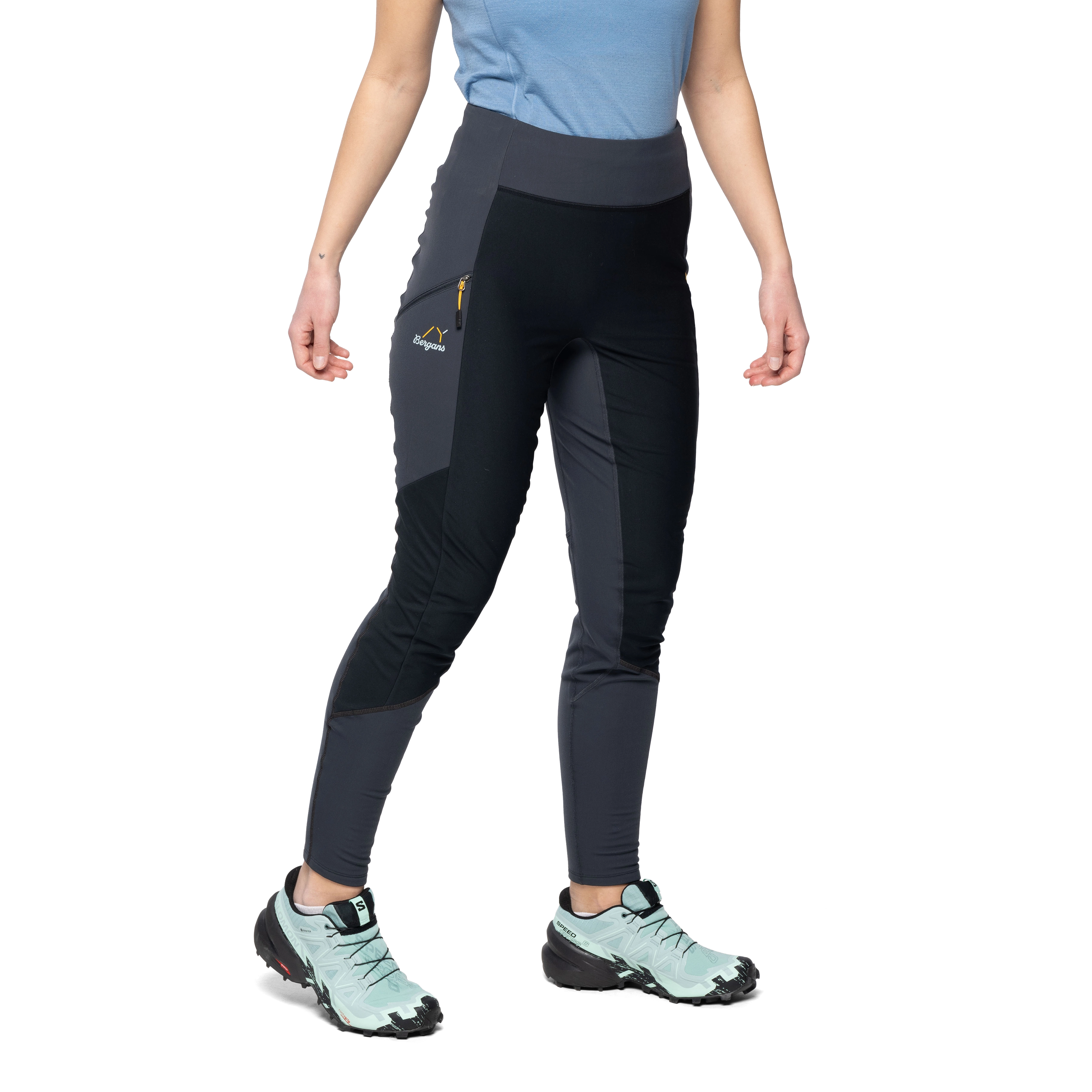 Y LightLine Fast Winter Tights Women Dark Shadow Grey / Black