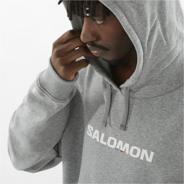 Sweatshirt SALOMON LOGO PERFORMANCE HOODIE HEATHER GREY