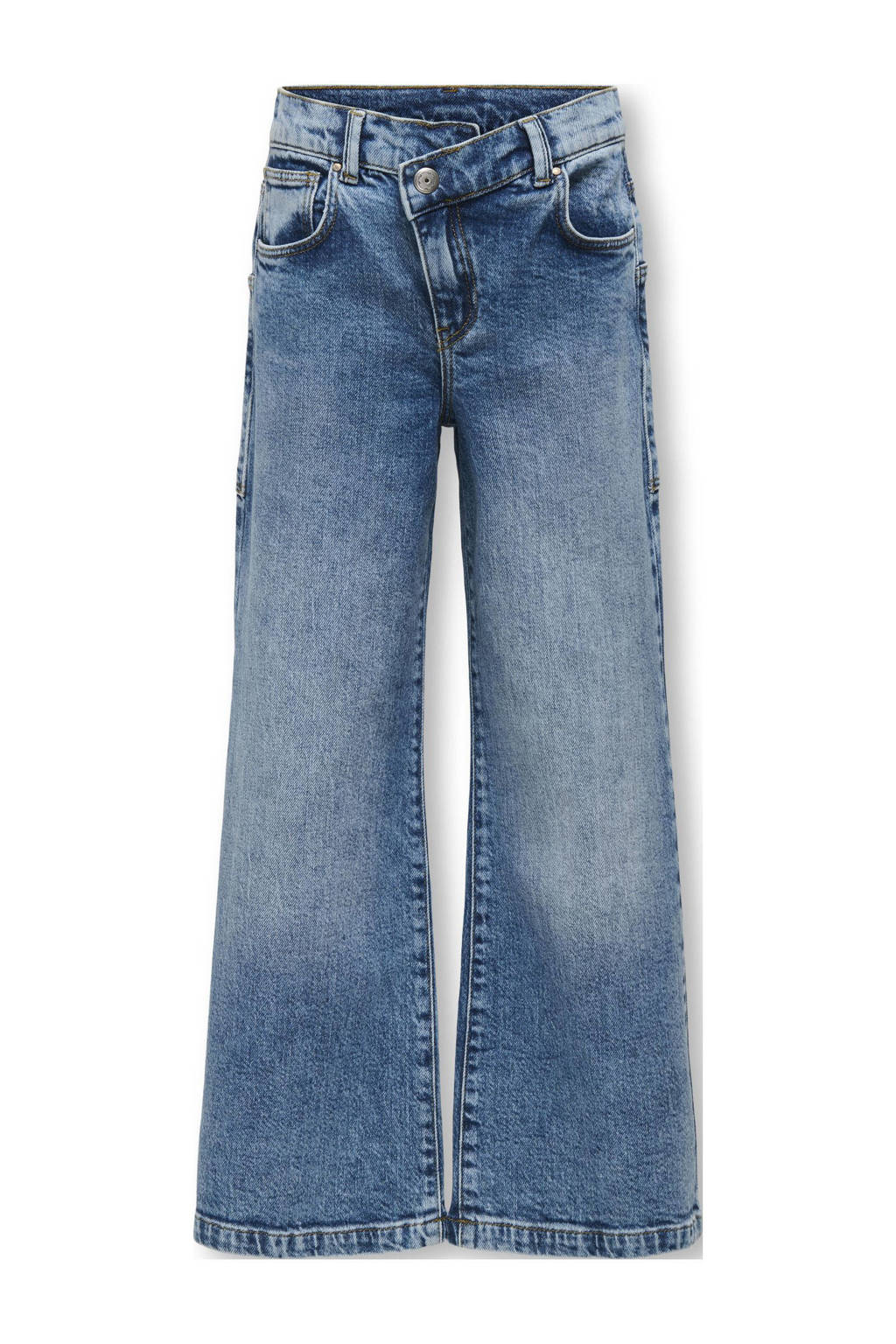 ONLY regular wide leg jeans medium blue denim