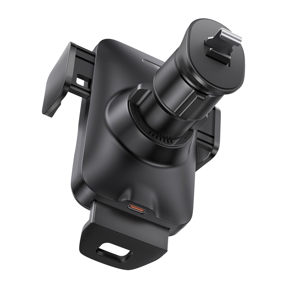 (15W) Magnetische Qi Wireless Auto KFZ Smartphone Halterung Ladegerät für Lüftungsgitter mit Automatik Verriegelung - Schwarz
