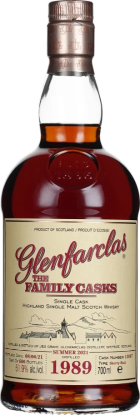 GLENFARCLAS VINTAGE 1989 FAMILY CASKS 70CL