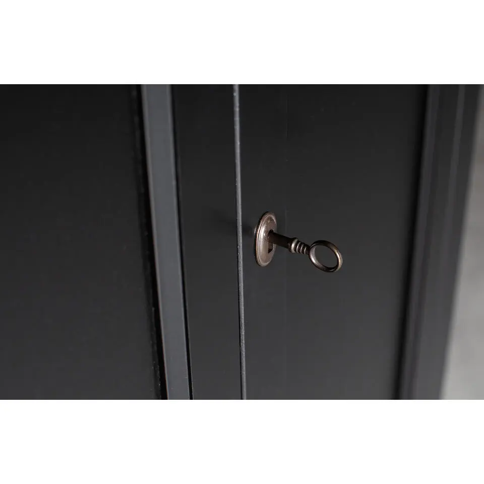 WOOOD Eva Meidenkast - Grenen Geborsteld - Zwart - 150x93x40