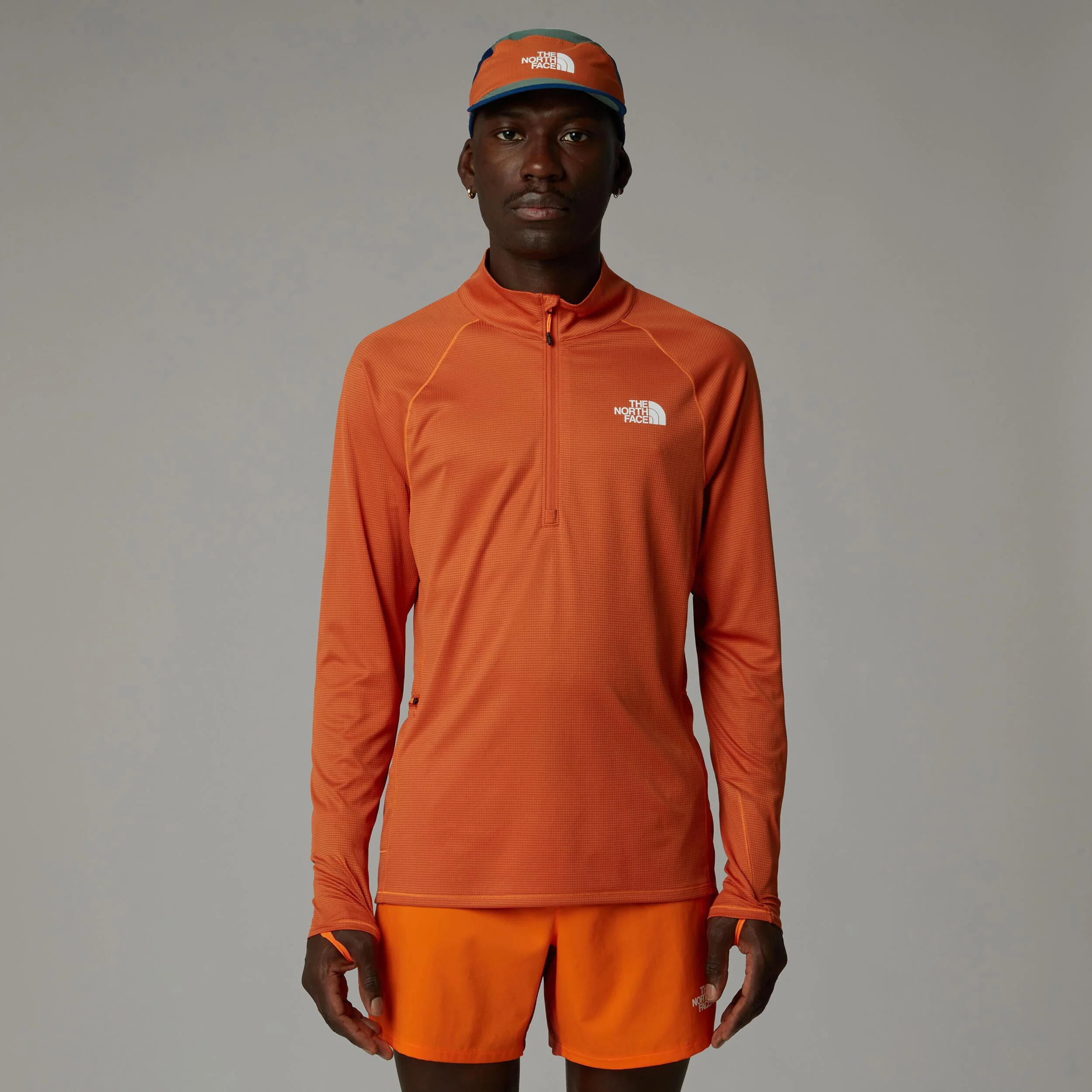 The North Face Sunriser 1/4 Zip Longsleeve Maillot De Course Hommes - Bronze