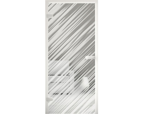 Pertura glazen deur Mynd Stripes 01 satijnen afwerking 70,9 x 197,2 x 0,8 cm DIN Links