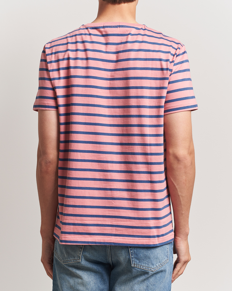 Polo Ralph Lauren Custom Slim Fit Striped Tee Desert Rose/Old Royal