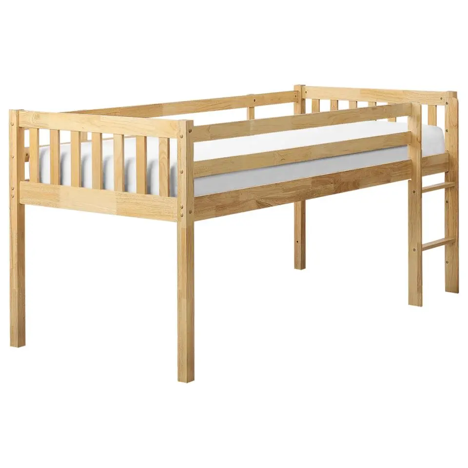 PEIPIN - Kinderbed - Lichtbruin - 90 x 200 cm - Hout