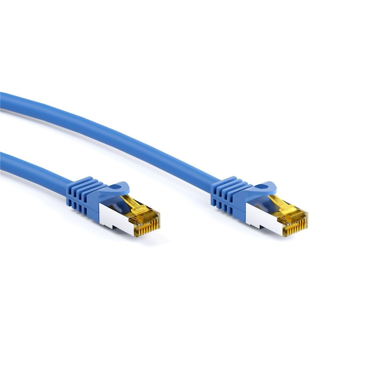 Goobay RJ45 patchkabel CAT 6A S/FTP (PiMF), 500 MHz, med CAT 7 råkabel, blå