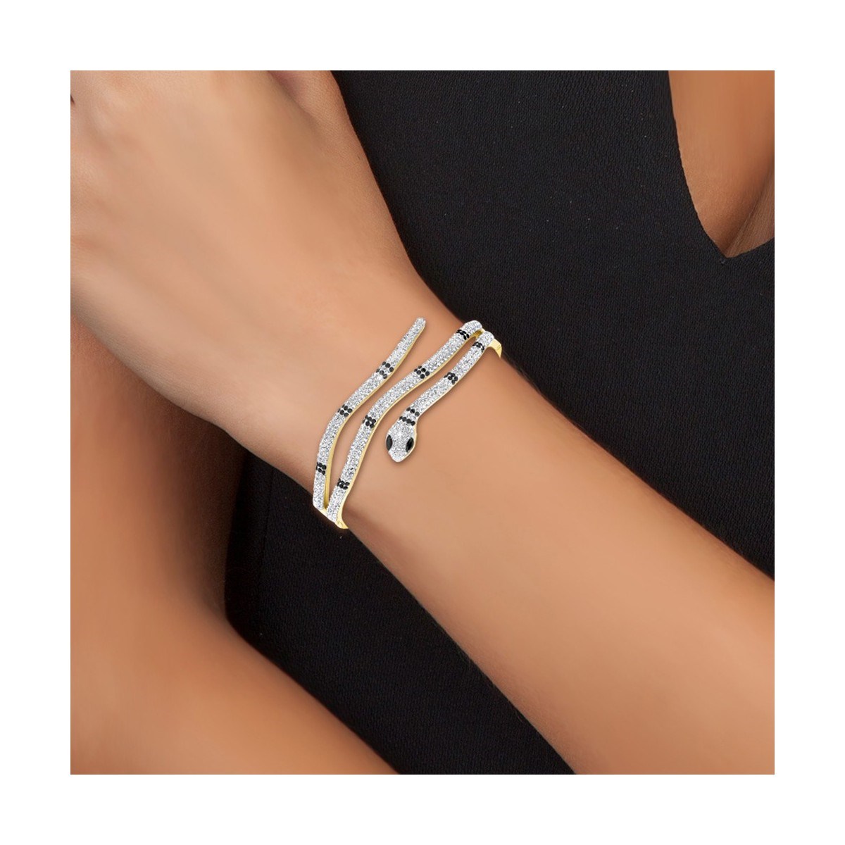 Bracelet serpent en acier inoxydable par SC Bohème