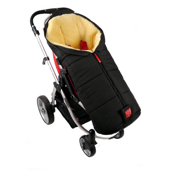 KaiserKaiser   Lammfell Kinderwagen Fusssack Iglu black