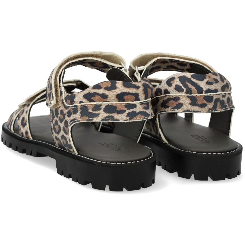 Køb Angulus Leopard Suede Justerbar Lædersandal Med Velcro