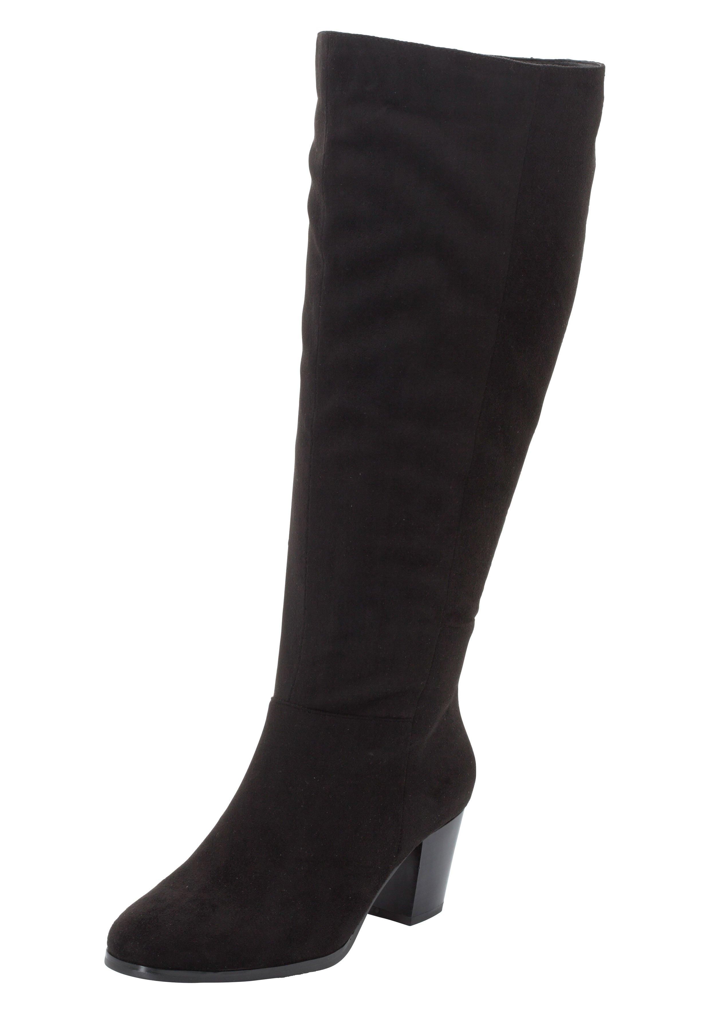 Weitschaftstiefel mit Stretch-Einsatz, in 3 Schaftweiten