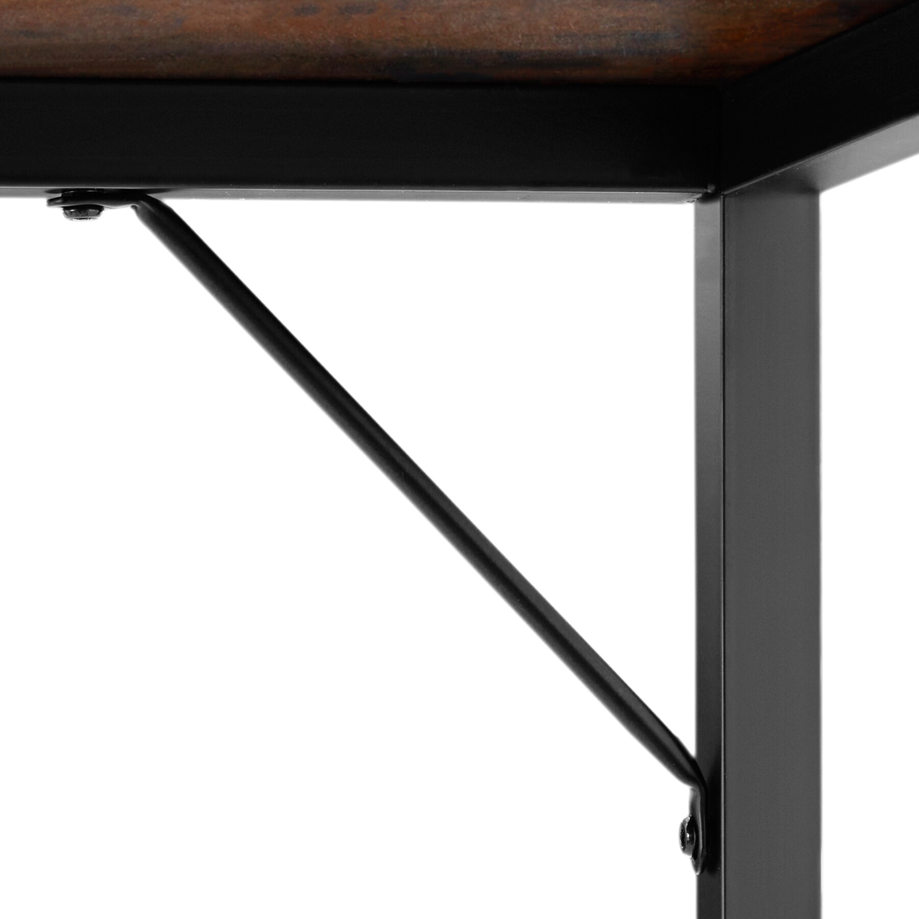 tectake® Schrebitisch, Industrial Style, große Beinfreiheit, Höhe 75,5 cm