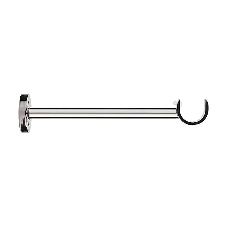 Support long pour barre à rideau double GoodHome 28 mm Olympe gris