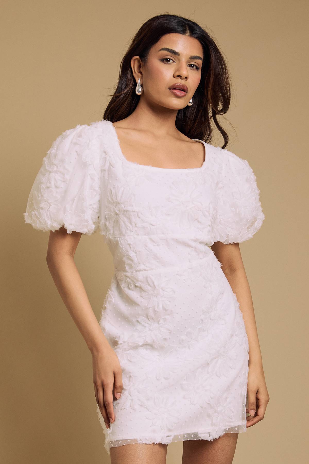 Oasis Robe Courte En Tulle Texturé Petite