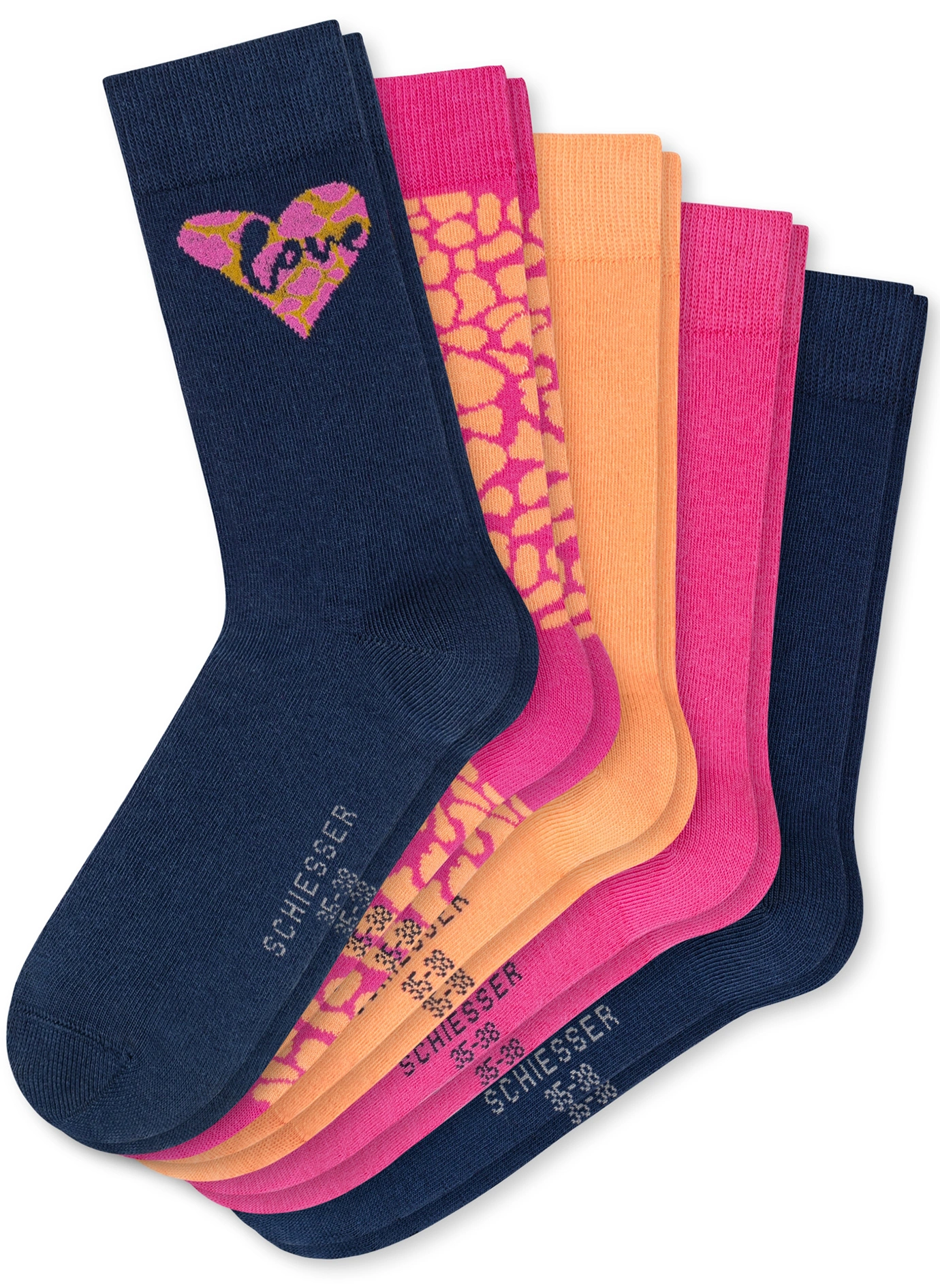 Socken LOVE 5er Pack in bunt