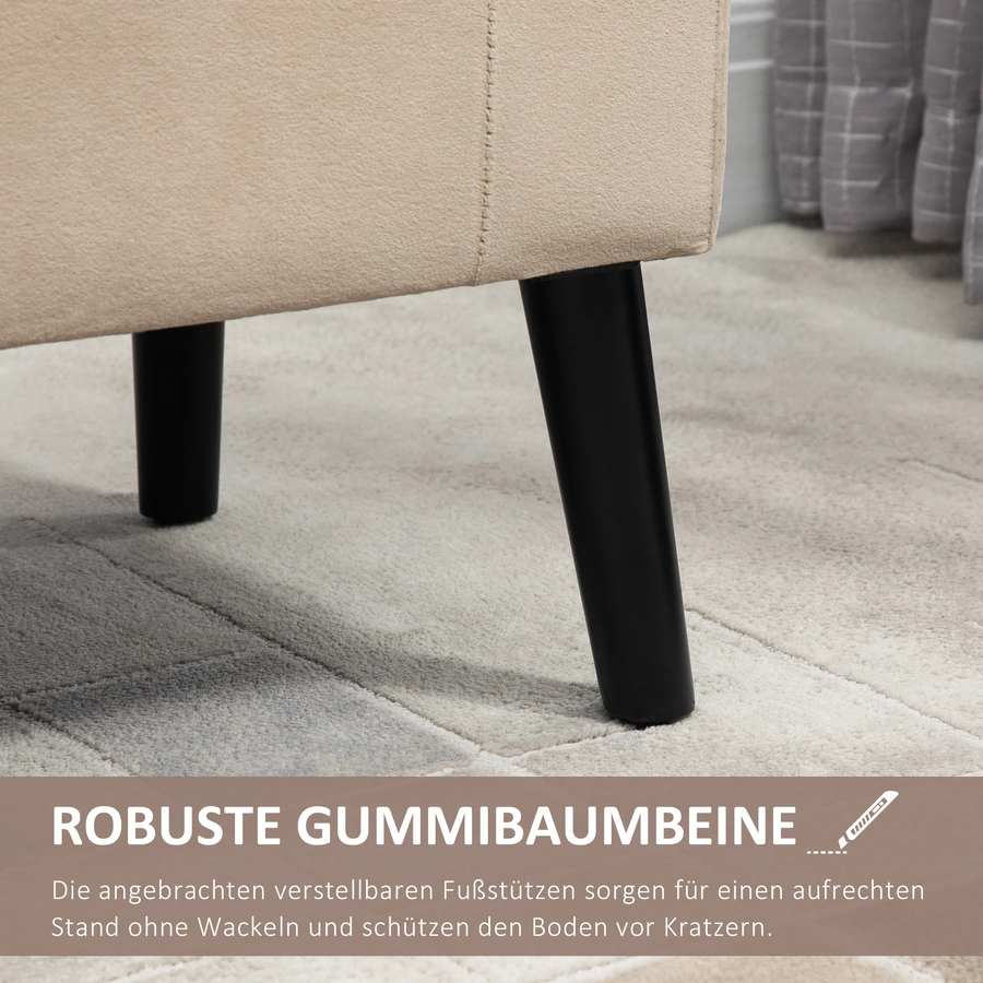 HOMCOM Sitzbank mit Stauraum beige
