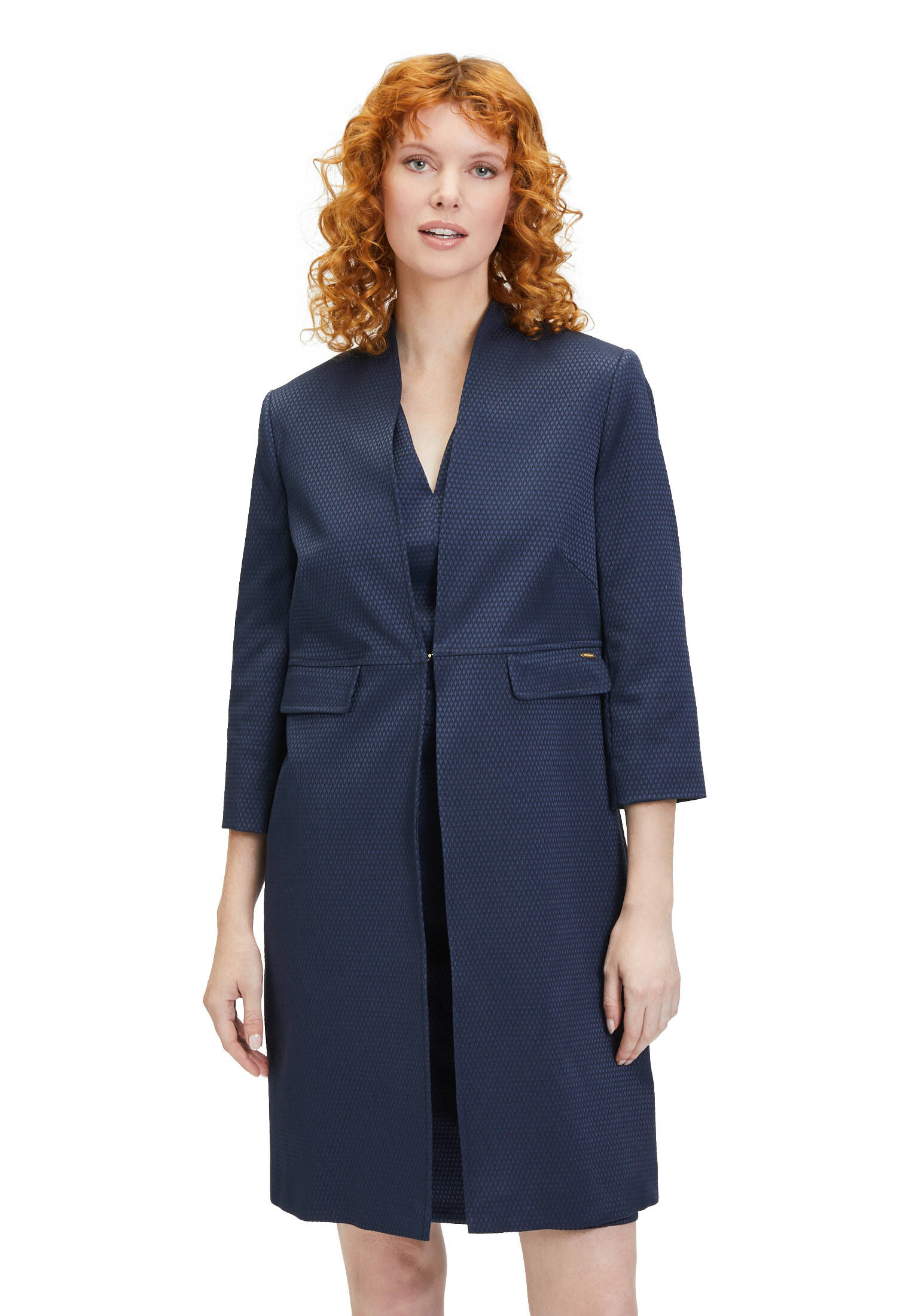 Betty & Co| Damen Longblazer mit Jacquard