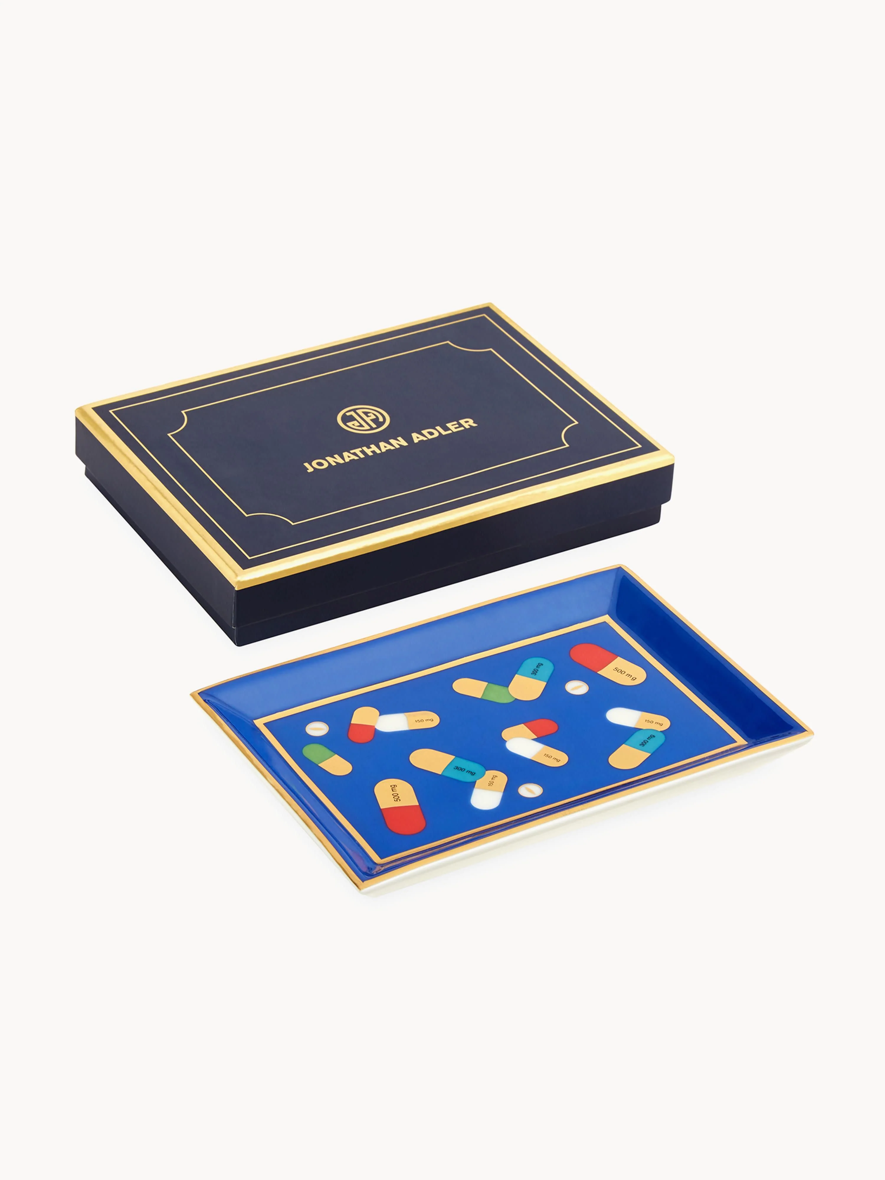 Decoratief dienblad Full Dose met gouden accenten