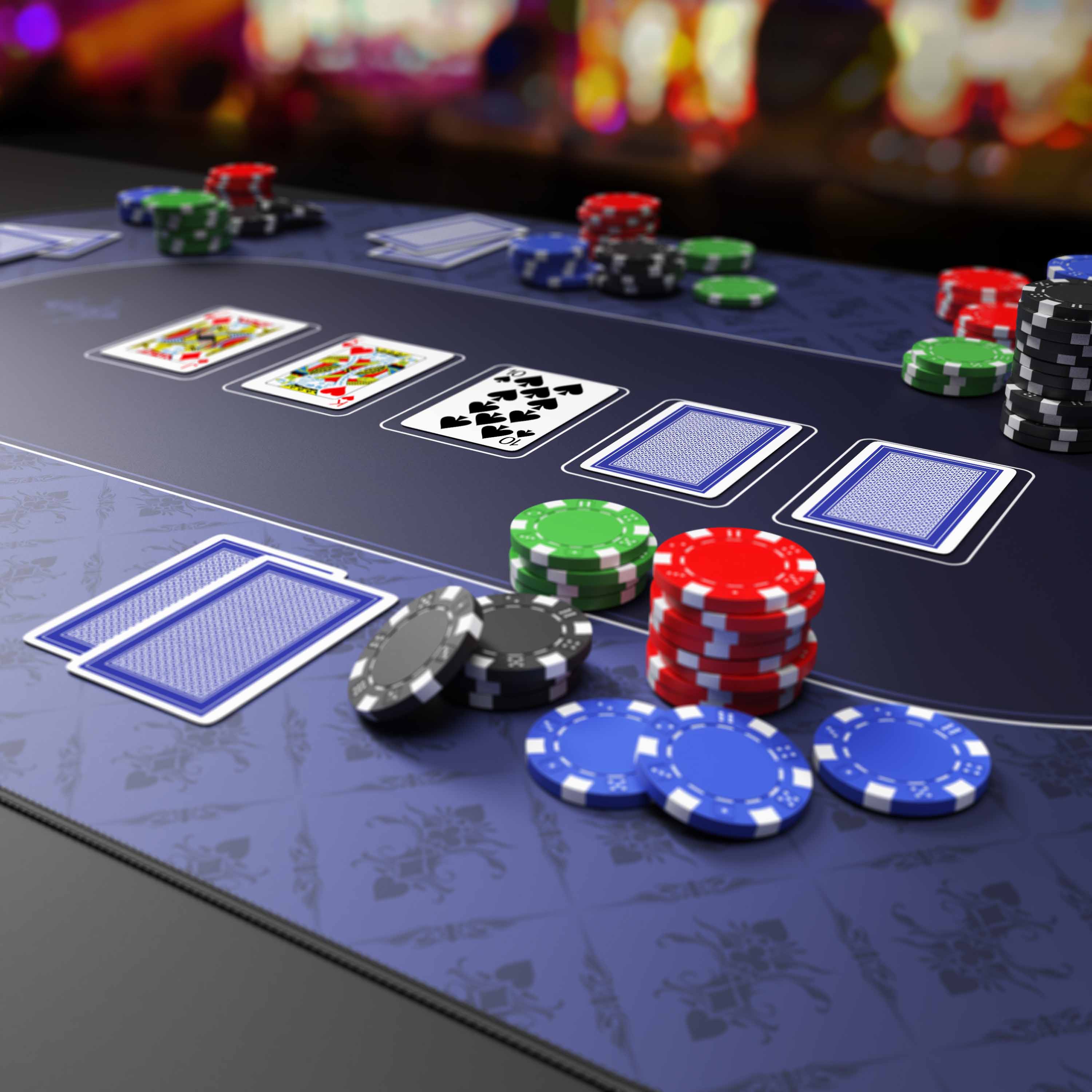 CSL Extra große Tischauflage Pokermatte 1000 x 600 mm / Kartenspiel Matte / Ovales Design