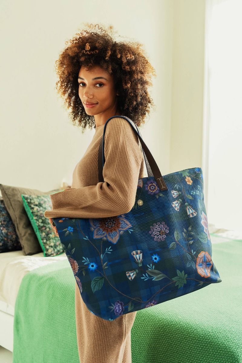 Pip Studio Tote Bag Tilda Flores Felices Dark Blue