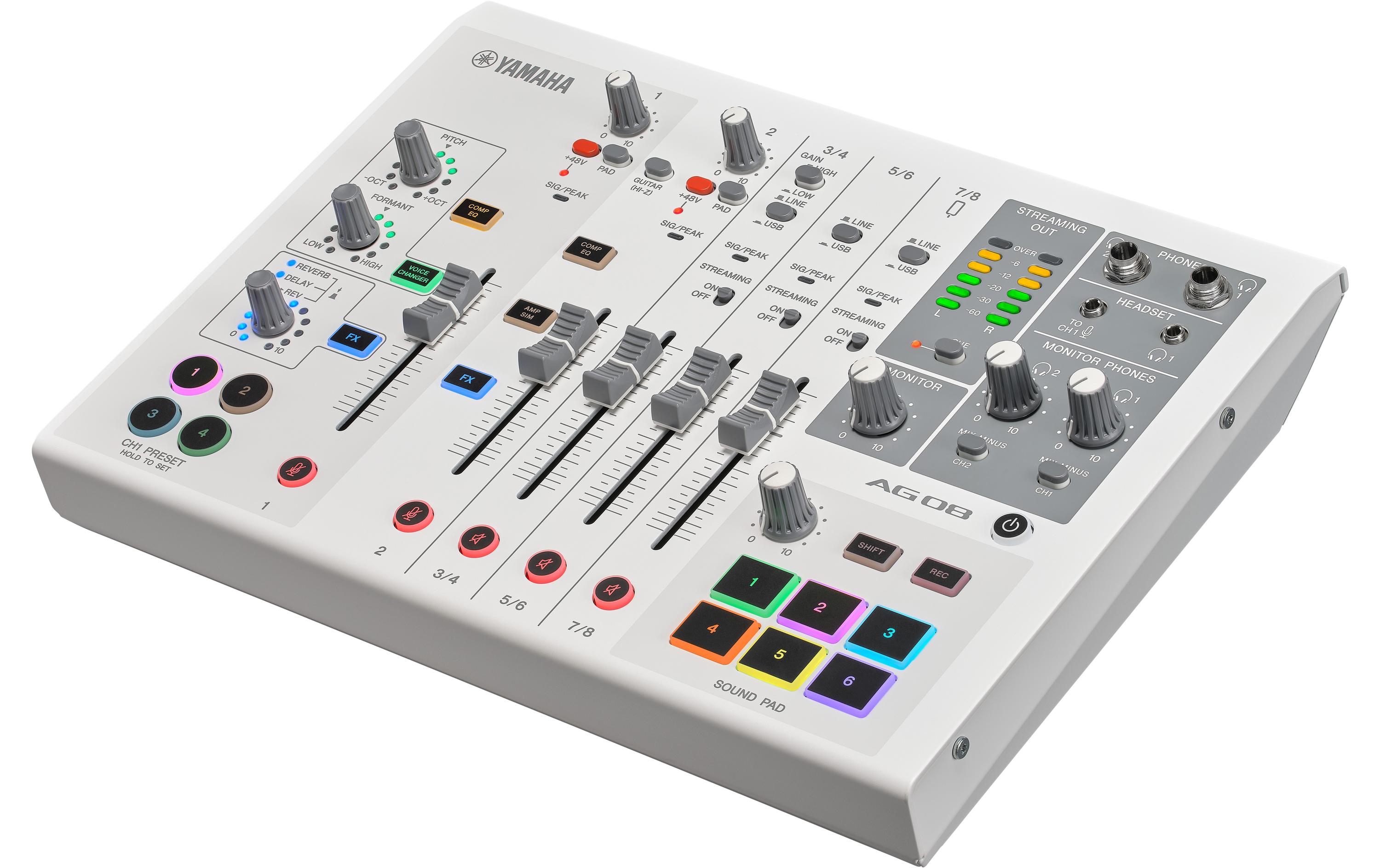 Mischpult AG08<br>Live Streaming Mixer mit allen wesentlichen Funktionen